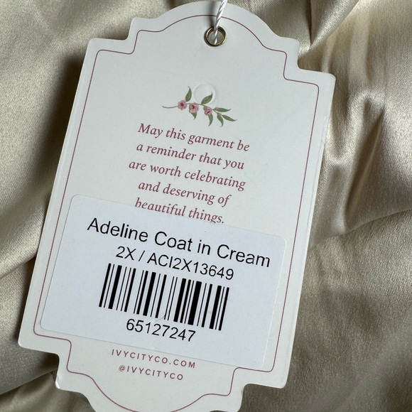 NWT Ivy City Woman's Coat Wool Blend Cream Size 2X - Picture 9 of 12